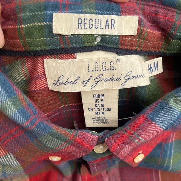 H&M Regular Fit Plaid Button Down Shirt - Picture 14 of 16